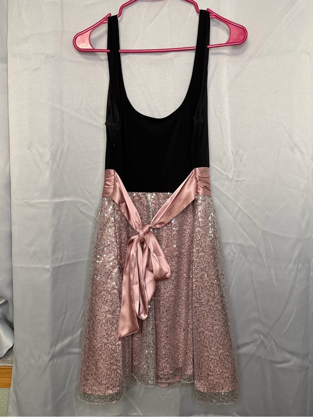 City Triangles Sequin Dress w/ satin sash - Picture 2 of 10
